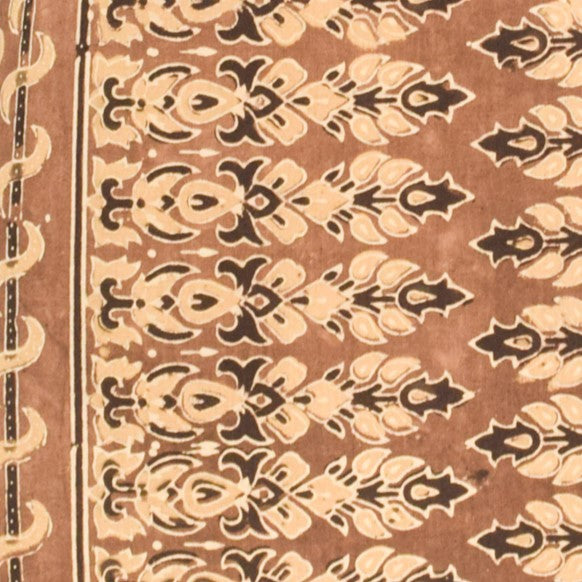 Ajrakh Cotton Natural Dye Hand Block Print Fabric    2.5 Mtr  Length  -  SKU : ID21901X