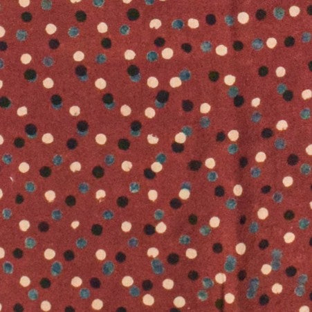 Ajrakh Cotton Natural Dye Hand Block Print Unstitched Kurta Fabric  Mtr Length  3 Mtr  Length  -  SKU : AI11303K