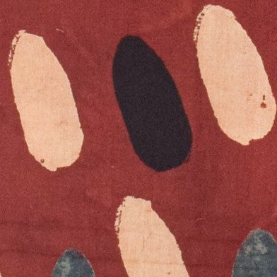 Ajrakh Cotton Natural Dye Hand Block Print Unstitched Kurta Fabric  Mtr Length  3 Mtr  Length  -  SKU : AI11303P