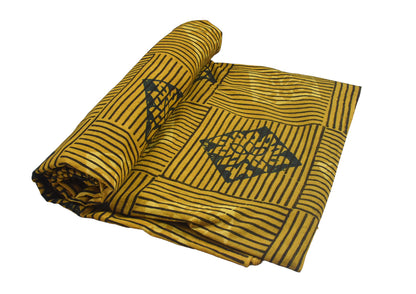 Ajrakh Cotton Natural Dye Hand Block Print Unstitched Kurta Fabric  Mtr Length  3 Mtr  Length  -  SKU : AI11303D