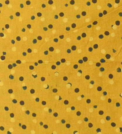 Ajrakh Cotton Natural Dye Hand Block Print Unstitched Kurta Fabric  Mtr Length  3 Mtr  Length  -  SKU : AI11303H