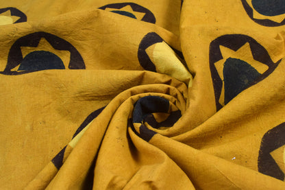 Ajrakh Cotton Natural Dye Hand Block Print Unstitched Kurta Fabric  Mtr Length  3 Mtr  Length  -  SKU : AI11303Q