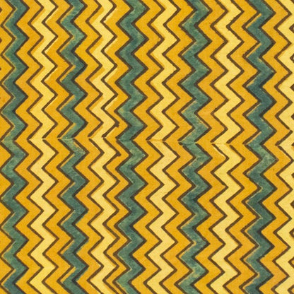 Ajrakh Cotton Natural Dye Hand Block Print Unstitched Kurta Fabric   2.5 Mtr  Length  -  SKU : ID17401J