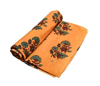 Ajrakh Cotton Natural Dye Hand Block Print Fabric    2.5 Mtr  Length  -  SKU : ID2190AM