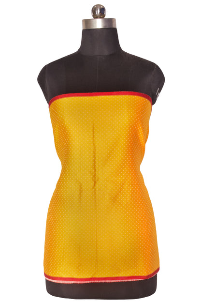 Handloom Woven Mashru Silk Handloom Patterned Weaving Unstitched Kurta Fabric   2 Mtr  Length  -  SKU : RD17401D