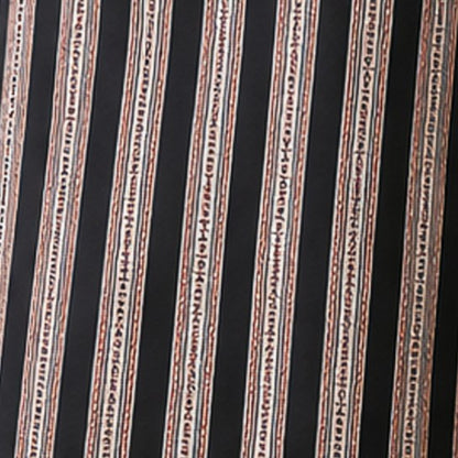 Ajrakh Mashru Silk Natural Dye Screen Print Hand Printed Unstitched Kurta Fabric  3.00 Mtr  Length  -  SKU : AI29402G