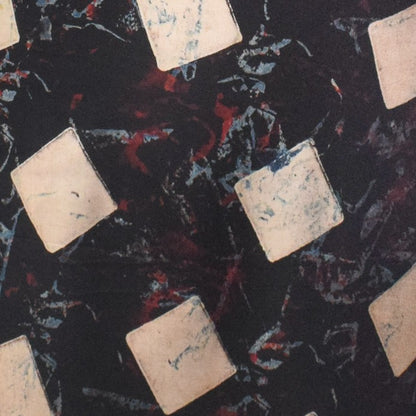 Ajrakh Modal Silk Natural Dye Hand Block Print Unstitched Kurta Fabric  2.50 Mtr Length   -  SKU : AI20101Q