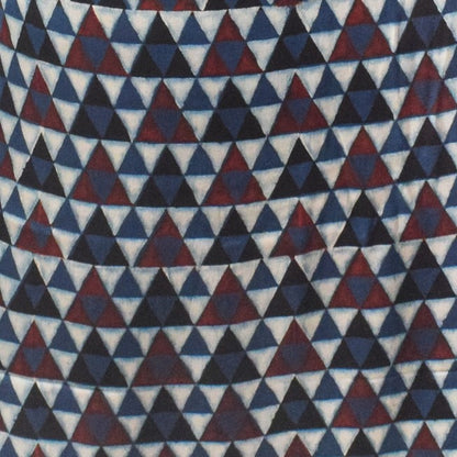 Ajrakh Modal Silk Natural Dye Hand Block Print Unstitched Kurta Fabric  2.50 Mtr Length   -  SKU : AI30101K