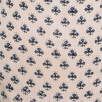 Ajrakh Modal Silk Natural Dye Hand Block Print Unstitched Kurta Fabric   3.00 Mtr Length  -  SKU : AI17102D