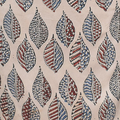 Ajrakh Modal Silk Natural Dye Hand Block Print Unstitched Kurta Fabric   3.00 Mtr Length  -  SKU : AI17102T