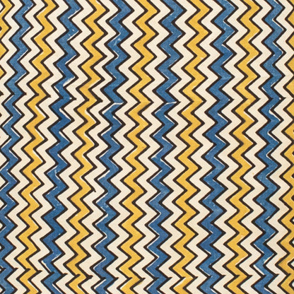 Ajrakh Modal Silk Natural Dye Hand Block Print Unstitched Kurta Fabric  Mtr Length  2.5 Mtr  Length  -  SKU : ID02801M