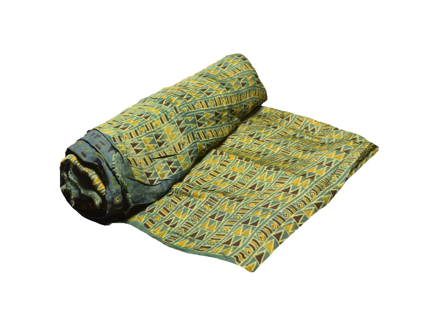 Ajrakh Modal Silk Natural Dye Hand Block Print Unstitched Kurta Fabric    2.5 Mtr  Length  -  SKU : HM26B01A
