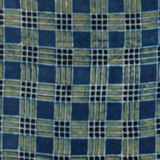 Ajrakh Modal Silk Natural Dye Hand Block Print Unstitched Kurta Fabric  Mtr Length  3 Mtr  Length  -  SKU : AI06402X