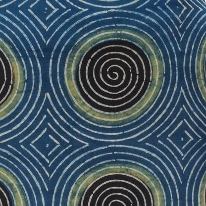 Ajrakh Modal Silk Natural Dye Hand Block Print Unstitched Kurta Fabric   3 Mtr  Length  -  SKU : AI22502E