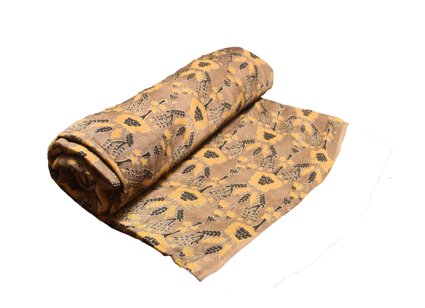 Ajrakh Modal Silk Natural Dye Hand Block Print Unstitched Kurta Fabric    2.5 Mtr  Length  -  SKU : HM26B01F