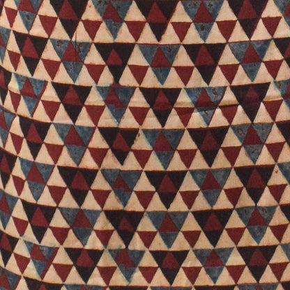 Ajrakh Modal Silk Natural Dye Hand Block Print Unstitched Kurta Fabric  2.50 Mtr Length   -  SKU : AI30101J