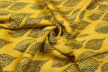 Ajrakh Modal Silk Natural Dye Hand Block Print Unstitched Kurta Fabric  2.50 Mtr Length   -  SKU : AI17101Q