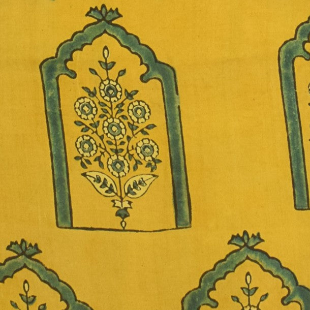 Ajrakh Modal Silk Natural Dye Hand Block Print Unstitched Kurta Fabric  2.50 Mtr Length   -  SKU : AI17101Y