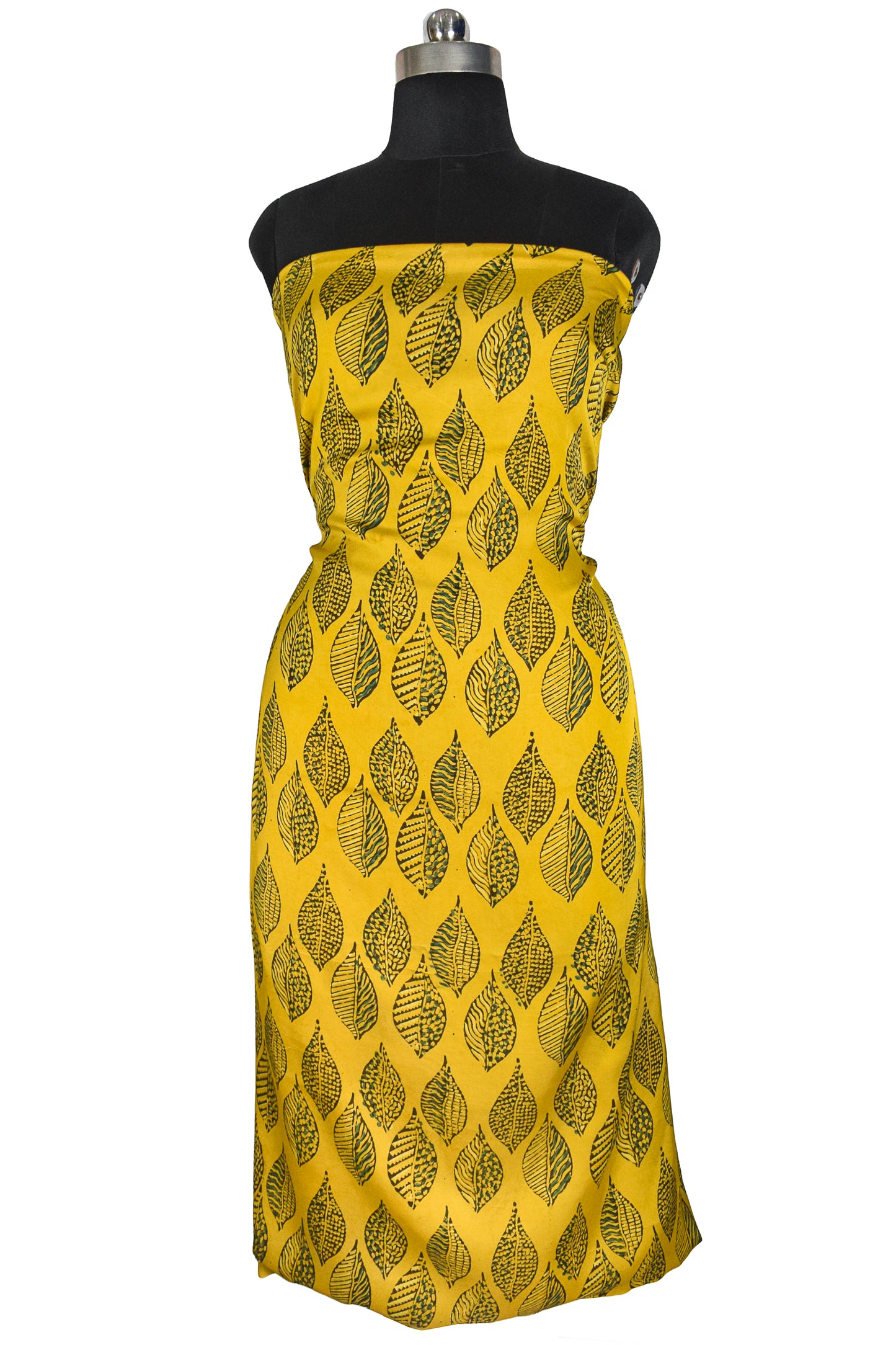 Ajrakh Modal Silk Natural Dye Hand Block Print Unstitched Kurta Fabric   3.00 Mtr Length  -  SKU : AI17102Q