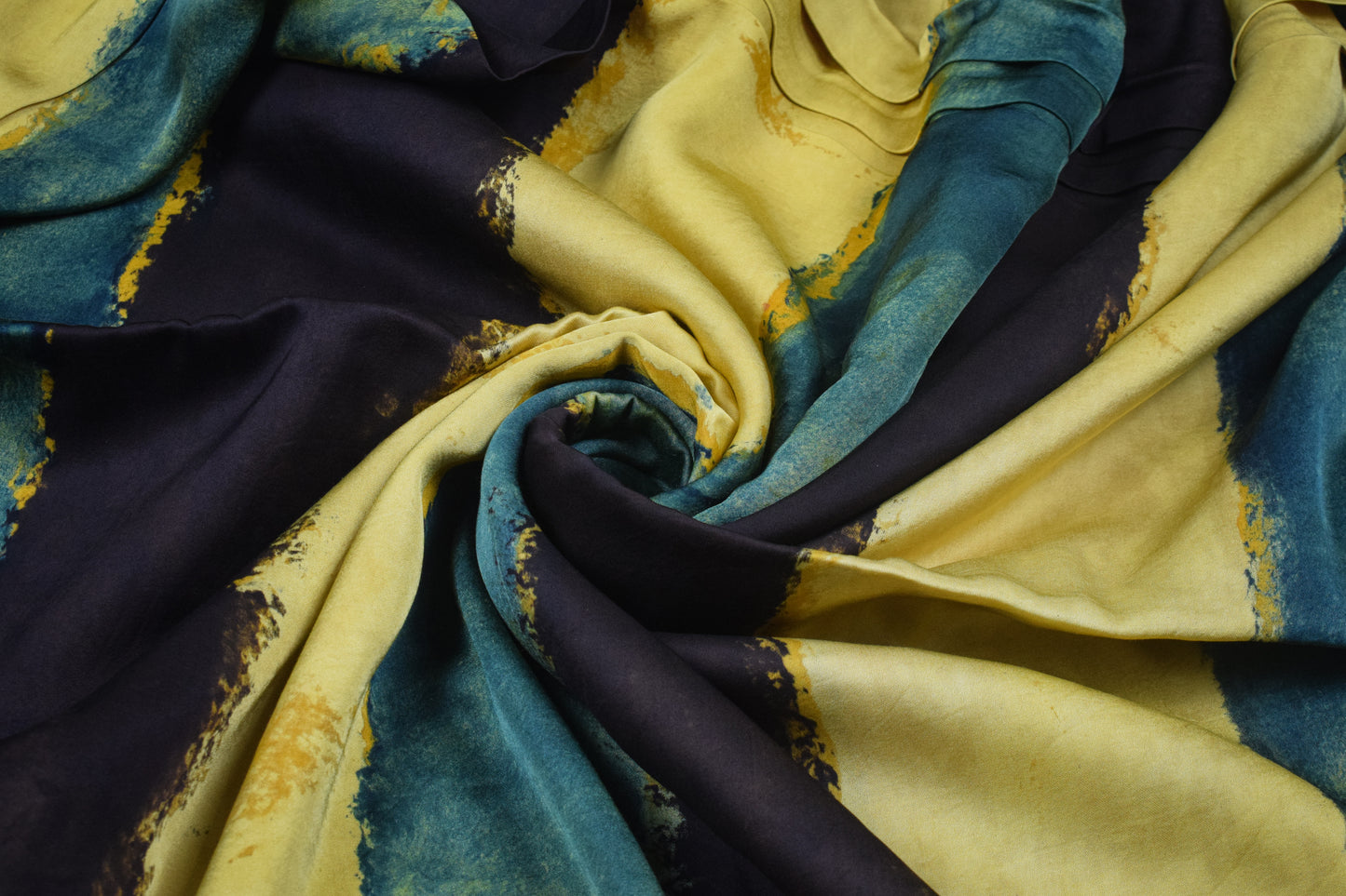 Ajrakh Modal Silk Natural Dye Hand Block Print Unstitched Kurta Fabric  2.50 Mtr Length   -  SKU : AI20101P