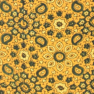 Ajrakh Modal Silk Natural Dye Hand Block Print Unstitched Kurta Fabric    2.5 Mtr  Length  -  SKU : ID24B01R