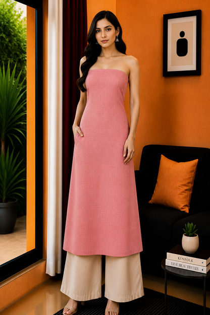 Plain Dyeing Kala Cotton Hand Woven Unstitched Kurta Fabric 2.3 Mtr  Length  -  SKU : DB16B01A