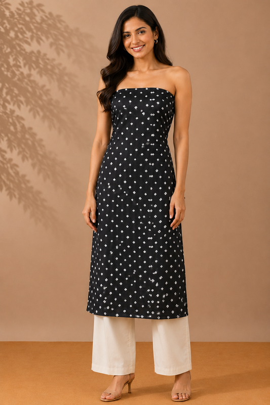 Bandhej [ Tie-Dye] Modal Silk Bandhej [ Tie-Dye] Unstitched Kurta Fabric 2.5 Mtr Length   Mtr  Length  -  SKU : KR27301A
