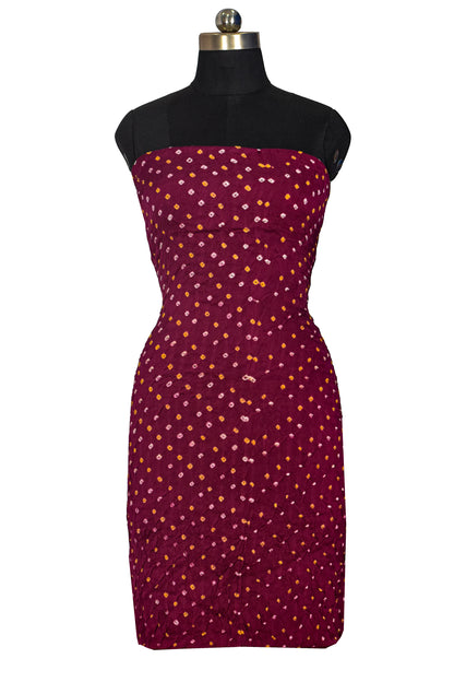 Bandhej [ Tie-Dye] Modal Silk Bandhej [ Tie-Dye] Unstitched Kurta Fabric  Mtr Length  2 Mtr  Length  -  SKU : MS16A01A