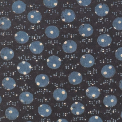 Ajrakh Kala Cotton Natural Dye Three Colour Print | 3 Kam | Hand Block Print Unstitched Kurta Fabric  2.50 Mtr  Length  -  SKU : DB31701B