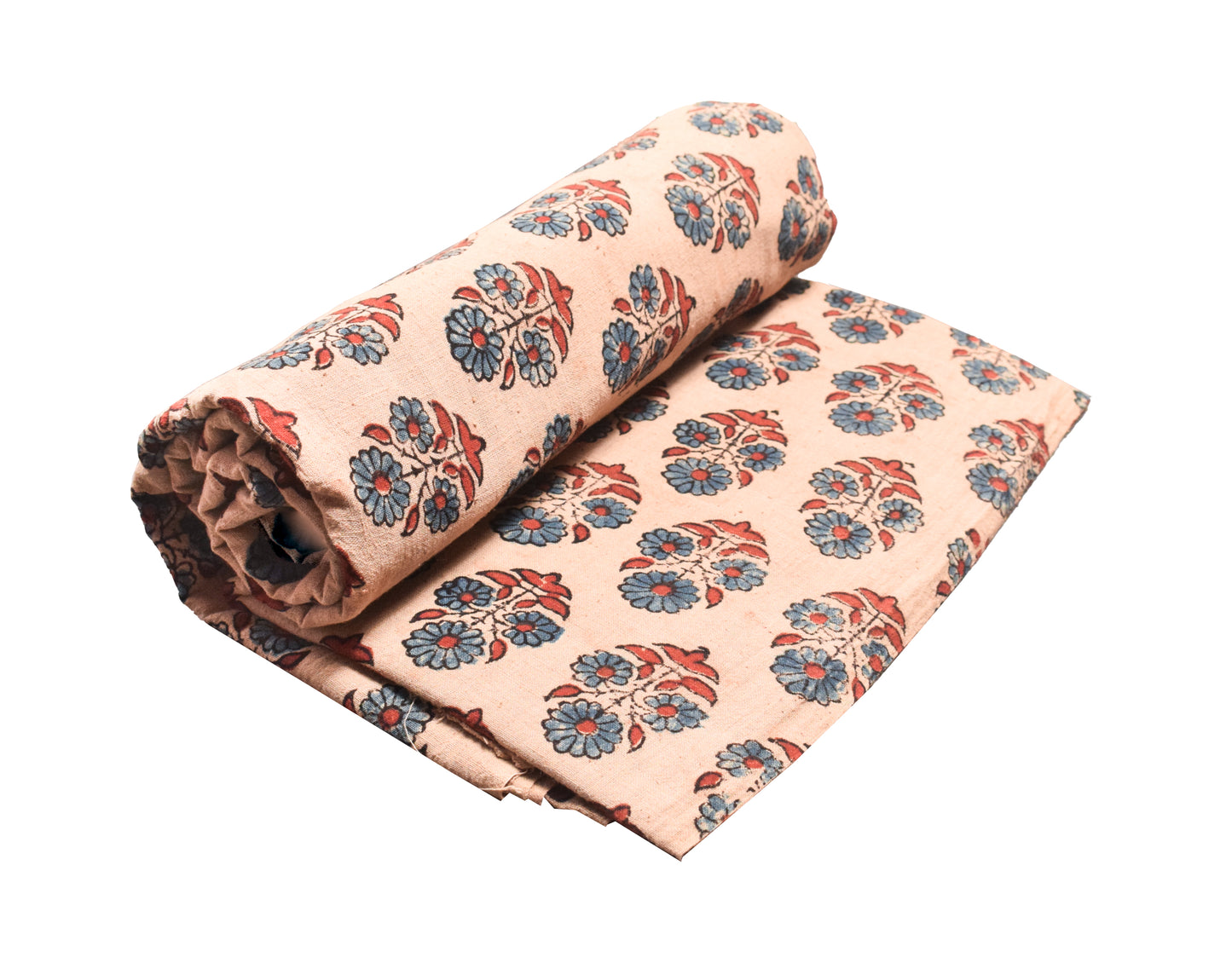 Ajrakh Kala Cotton Natural Dye Hand Block Print Unstitched Kurta Fabric    2.5 Mtr  Length  -  SKU : DB22B01B
