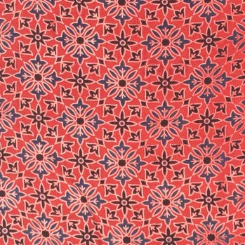 Ajrakh Modal Silk Natural Dye Screen Print Hand Printed Unstitched Kurta Fabric    2.5 Mtr  Length  -  SKU : JB23B03K