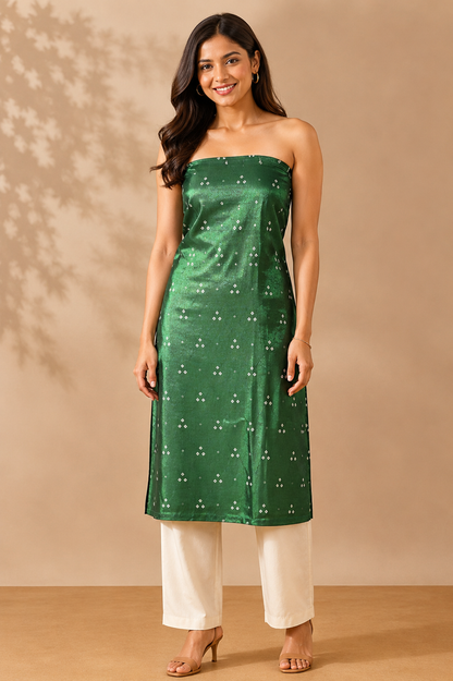 Bandhej [ Tie-Dye] Mashru Silk Unstitched Kurta Fabric   3.0 Mtr  Length  -  SKU : HM01C04D