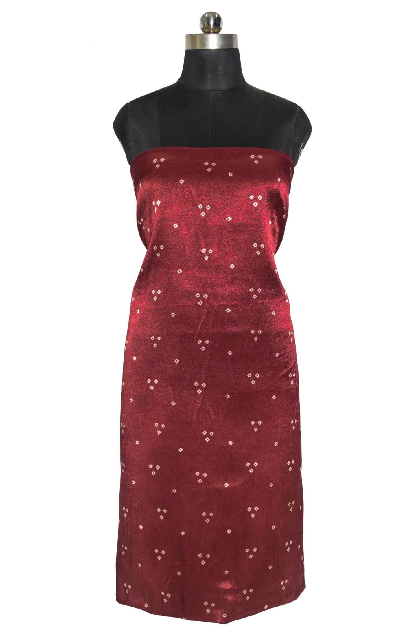 Bandhej [ Tie-Dye] Mashru Silk Unstitched Kurta Fabric   3 Mtr  Length  -  SKU : HM01C04C