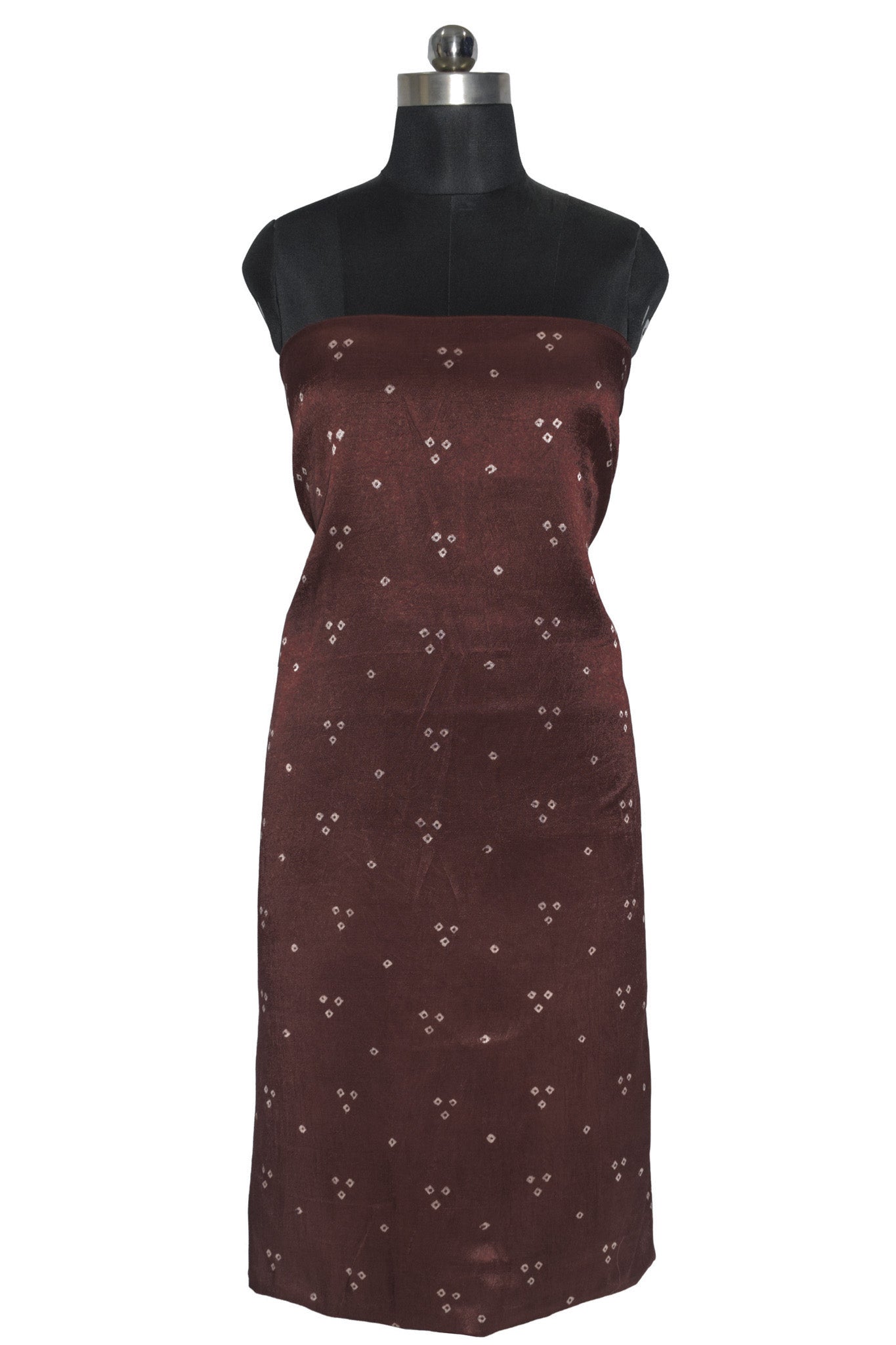 Bandhej [ Tie-Dye] Mashru Silk Unstitched Kurta Fabric   2.5 Mtr  Length  -  SKU : HM02C01K