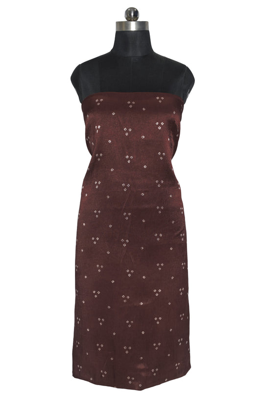 Bandhej [ Tie-Dye] Mashru Silk Unstitched Kurta Fabric   3 Mtr  Length  -  SKU : HM02C02K