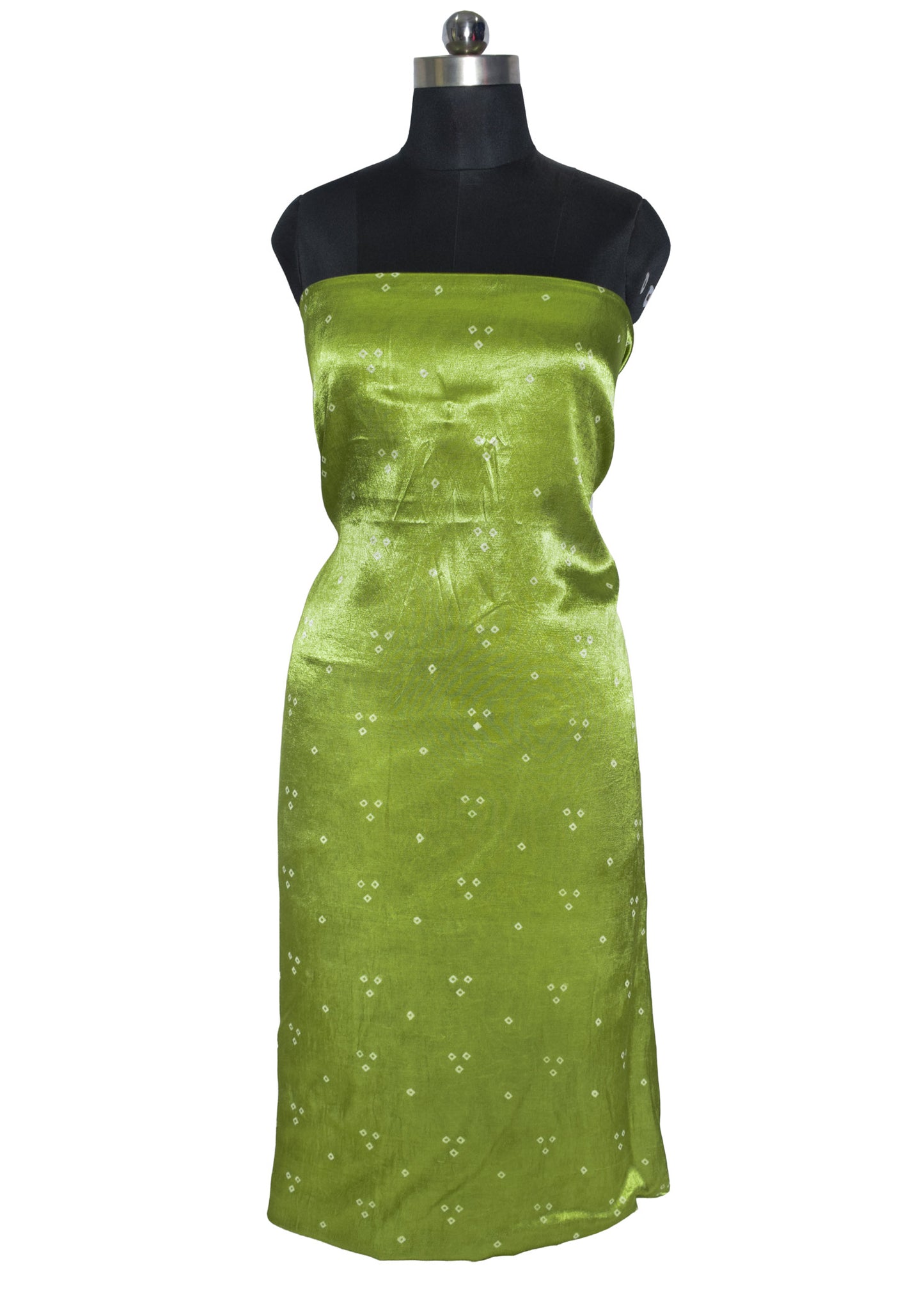 Bandhej [ Tie-Dye] Mashru Silk Unstitched Kurta Fabric   3 Mtr  Length  -  SKU : HM01C04A