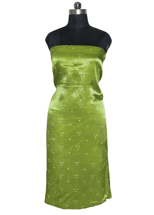 Bandhej [ Tie-Dye] Mashru Silk Unstitched Kurta Fabric   3 Mtr  Length  -  SKU : HM01C04A