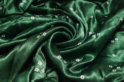 Bandhej [ Tie-Dye] Mashru Silk Unstitched Kurta Fabric  2.50 Mtr  Length  -  SKU : HM19A01C