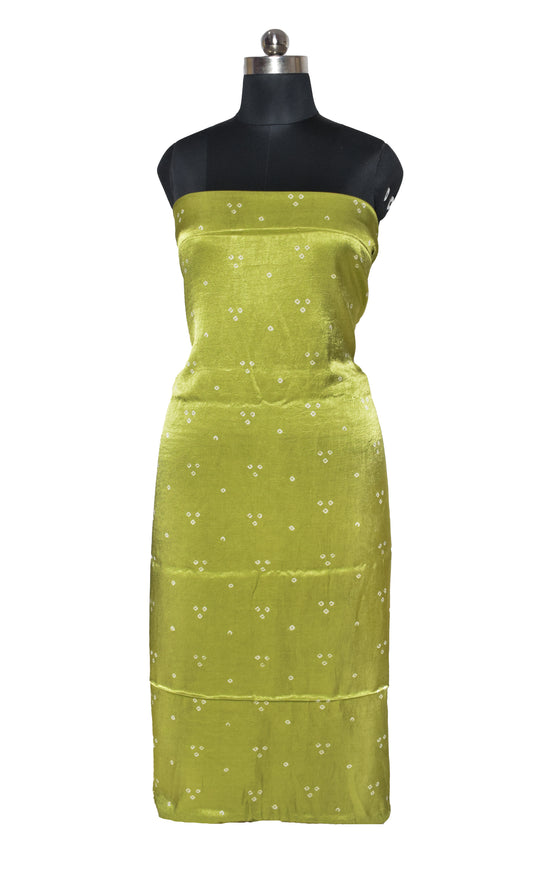 Bandhej [ Tie-Dye] Mashru Silk Unstitched Kurta Fabric   2.5 Mtr  Length  -  SKU : HM01C03E