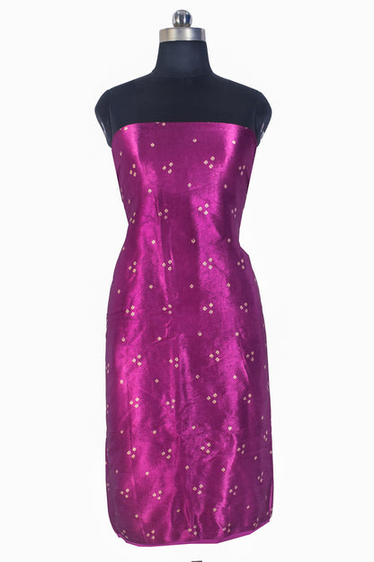 Bandhej [ Tie-Dye] Mashru Silk Unstitched Kurta Fabric  3.00 Mtr  Length  -  SKU : HM19A02B