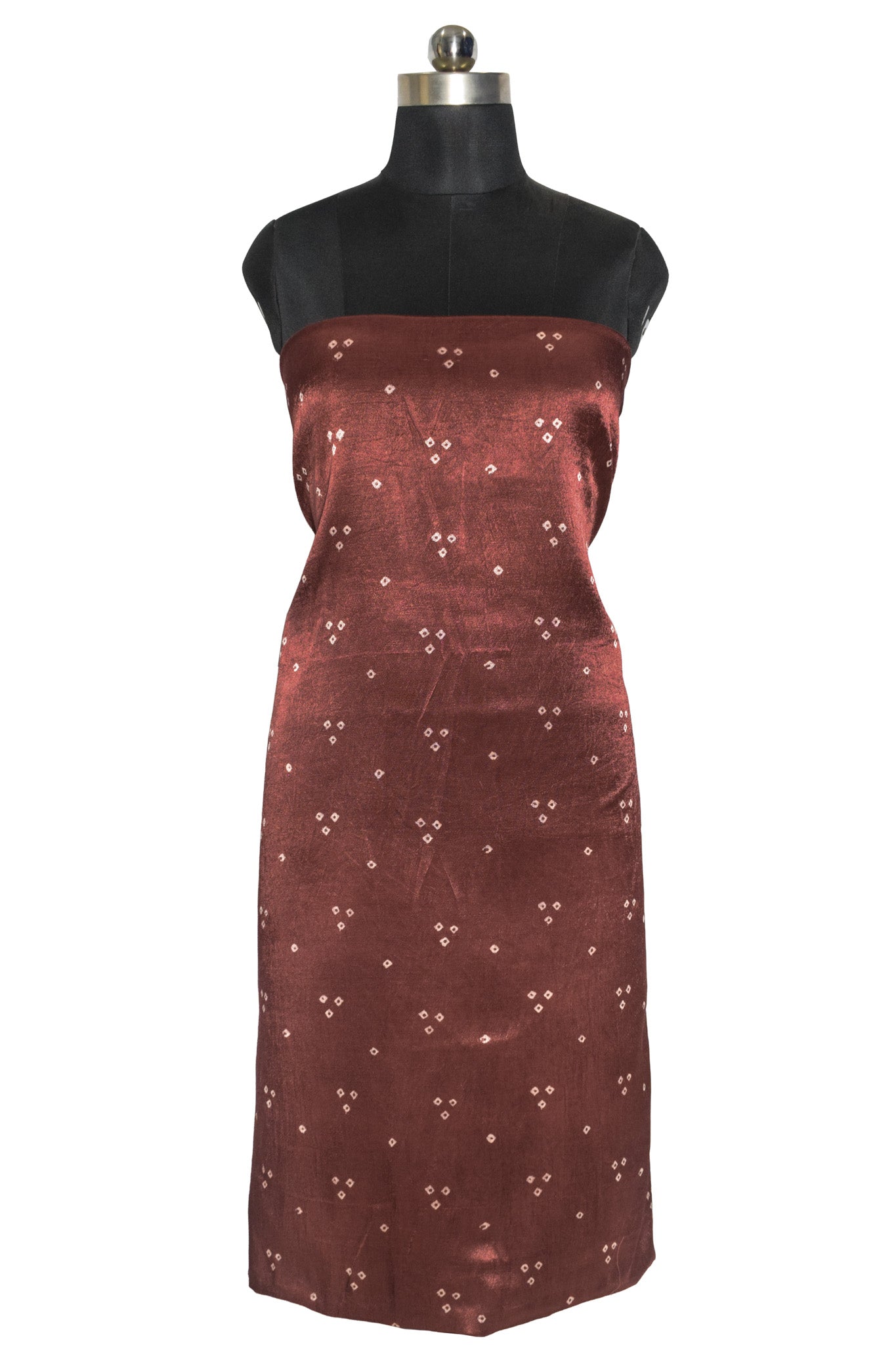 Bandhej [ Tie-Dye] Mashru Silk Unstitched Kurta Fabric   3 Mtr  Length  -  SKU : HM02C02J