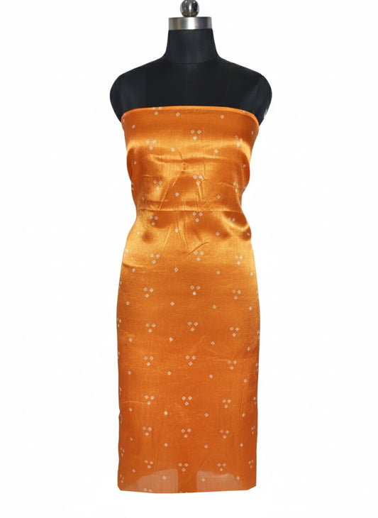 Bandhej [ Tie-Dye] Mashru Silk Unstitched Kurta Fabric  Mtr Length  3 Mtr  Length  -  SKU : HM12802H