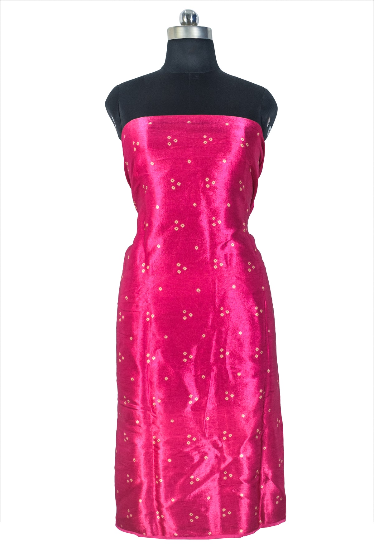 Bandhej [ Tie-Dye] Mashru Silk Unstitched Kurta Fabric  2.50 Mtr  Length  -  SKU : HM19A01K