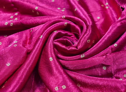 Bandhej [ Tie-Dye] Mashru Silk Unstitched Kurta Fabric  3.00 Mtr  Length  -  SKU : HM19A02K