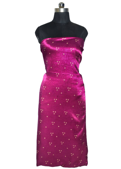 Bandhej [ Tie-Dye] Mashru Silk Unstitched Kurta Fabric   2.5 Mtr  Length  -  SKU : HM02C01D