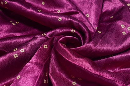 Bandhej [ Tie-Dye] Mashru Silk Unstitched Kurta Fabric   2.5 Mtr  Length  -  SKU : HM02C01D