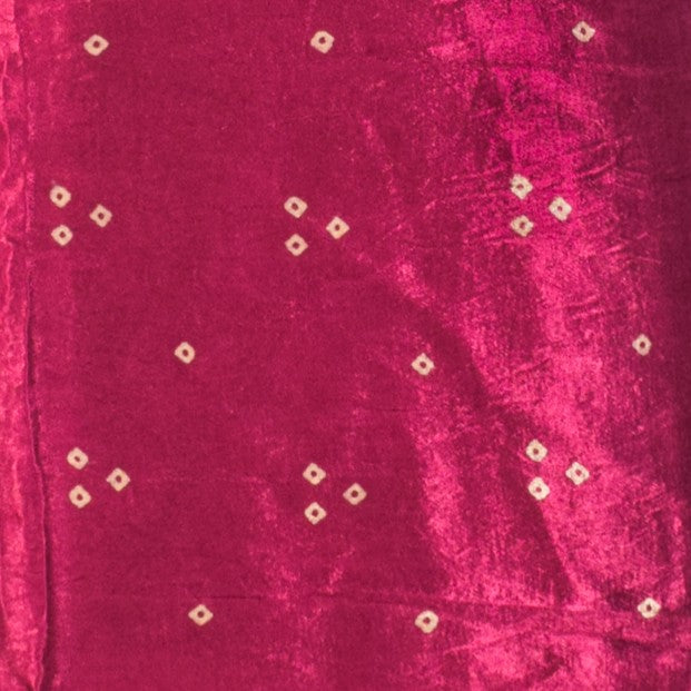 Bandhej [ Tie-Dye] Mashru Silk Unstitched Kurta Fabric  2.50 Mtr  Length  -  SKU : HM19A01A