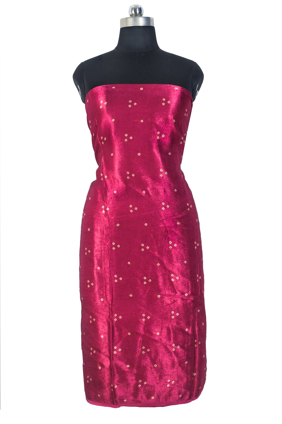Bandhej [ Tie-Dye] Mashru Silk Unstitched Kurta Fabric  3.00 Mtr  Length  -  SKU : HM19A02A
