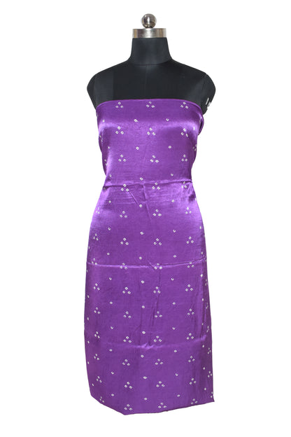 Bandhej [ Tie-Dye] Mashru Silk Unstitched Kurta Fabric   3 Mtr  Length  -  SKU : HM02C02F