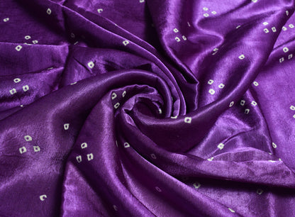 Bandhej [ Tie-Dye] Mashru Silk Unstitched Kurta Fabric   3 Mtr  Length  -  SKU : HM02C02F